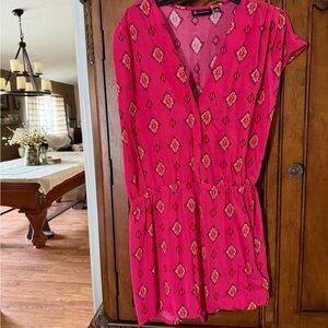 Pink Patterned Women's Dress